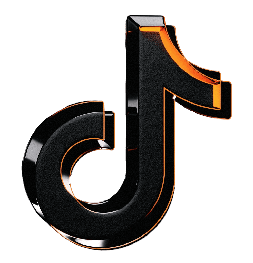 Tiktok logo in a 3d style
